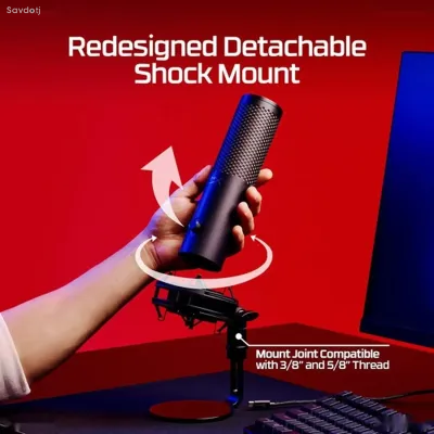 Игровой USB-микрофон HyperX QuadCast 2 S RGB 32-bit/192kHz Black