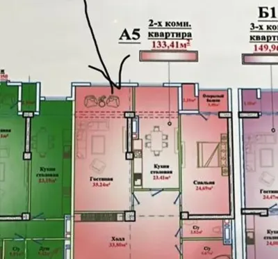 2-комн. квартира, 16 этаж, 134 м², Стадион Спартак, Бурчи Анушервон
