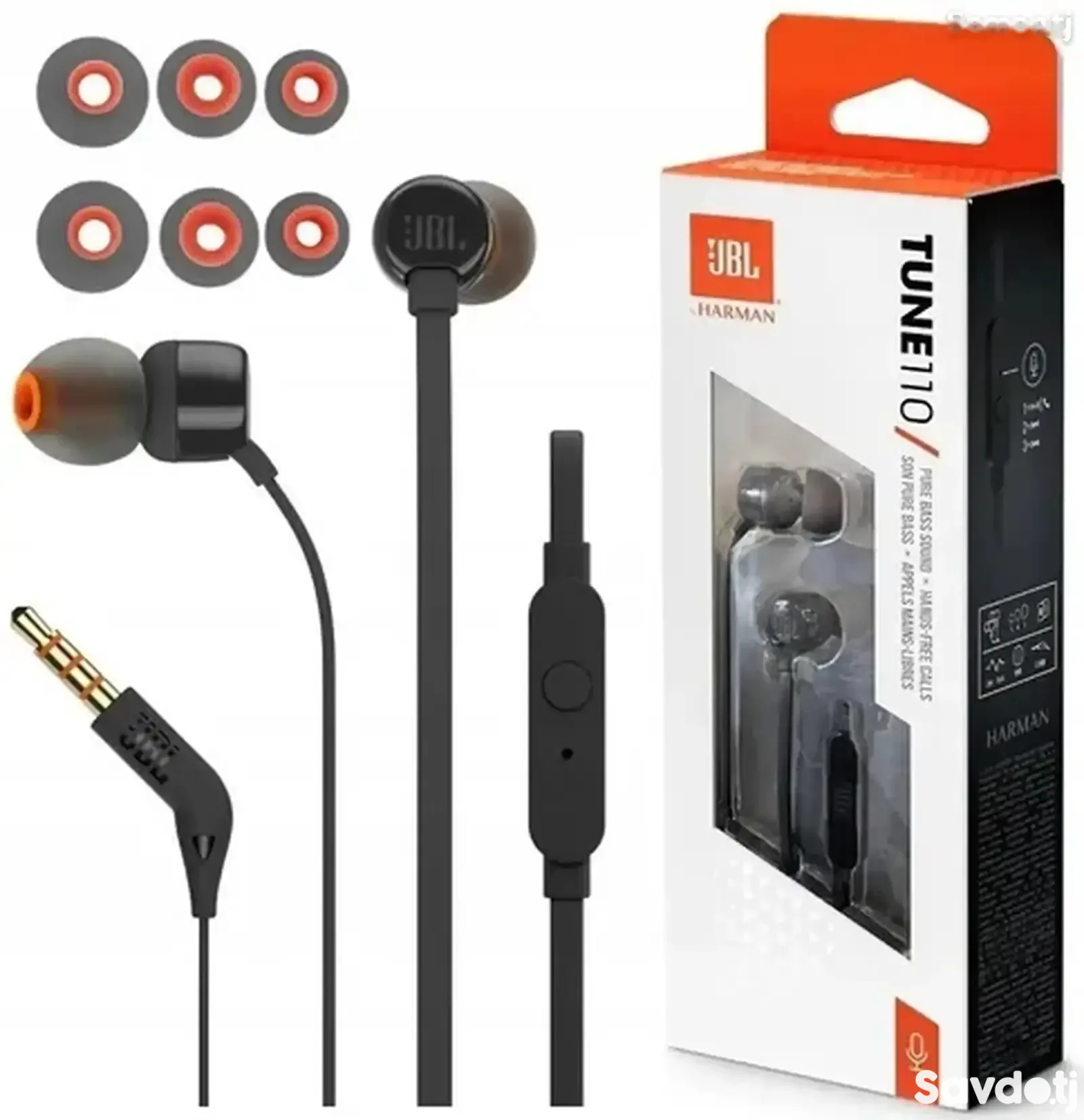 Проводные наушники JBL Т110 черный