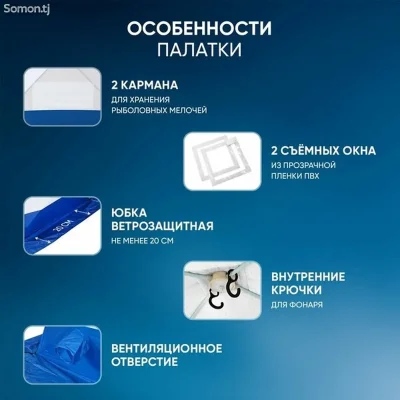 Палатка для зимней рыбалки следопыт Зимняя палатка — миниатюра 5