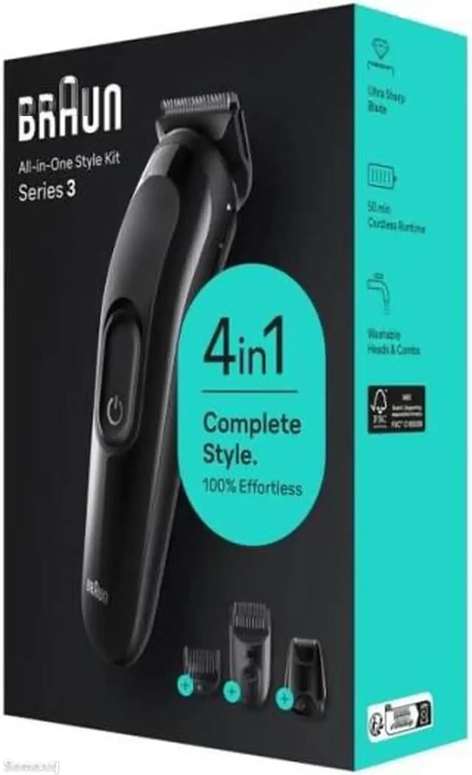 Универсальный набор триммера Braun Series 3 набор 4 в 1 для бороды и волос SK