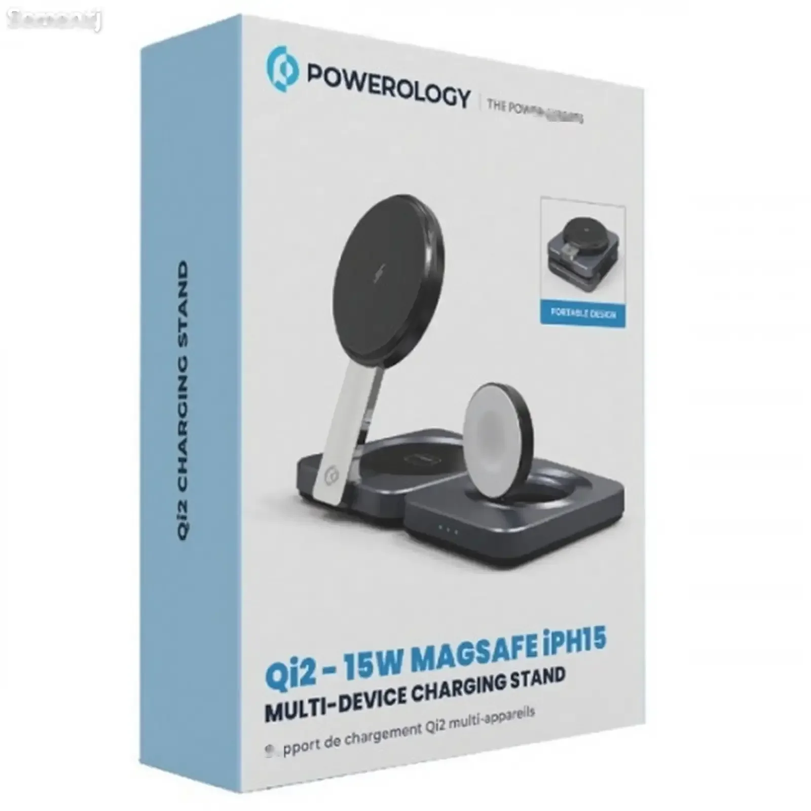 Зарядная станция Powerology Qi2-15W Magsafe iPH15 Multi-Device Charging Stand
