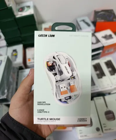Мышь Green Lion Wireless Turtle Mouse 2400DPI, белый