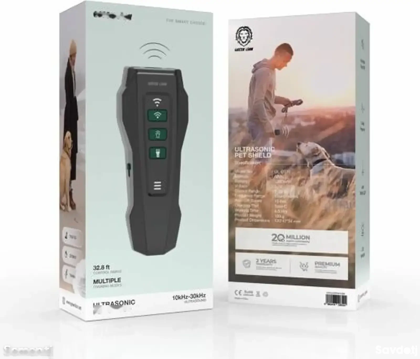 Ультразвуковой отпугиватель и дрессировщик собак Green Lion Ultrasonic Pet Shiel