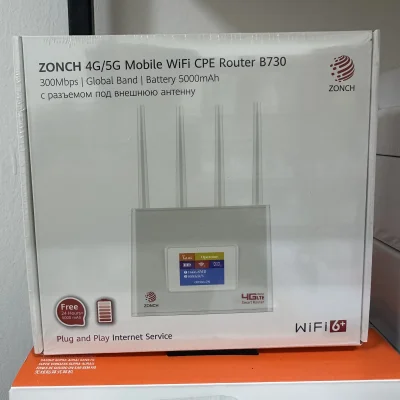 WiFi Роутер Zonch 4G/5G Mobile WiFi Cpe Router B730 , 5000mAh