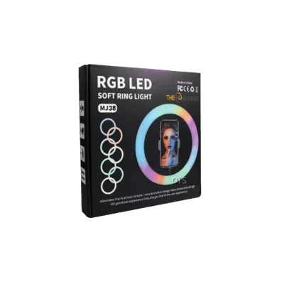 Кольцевая лампа RGB  MJ38 38 см цветная