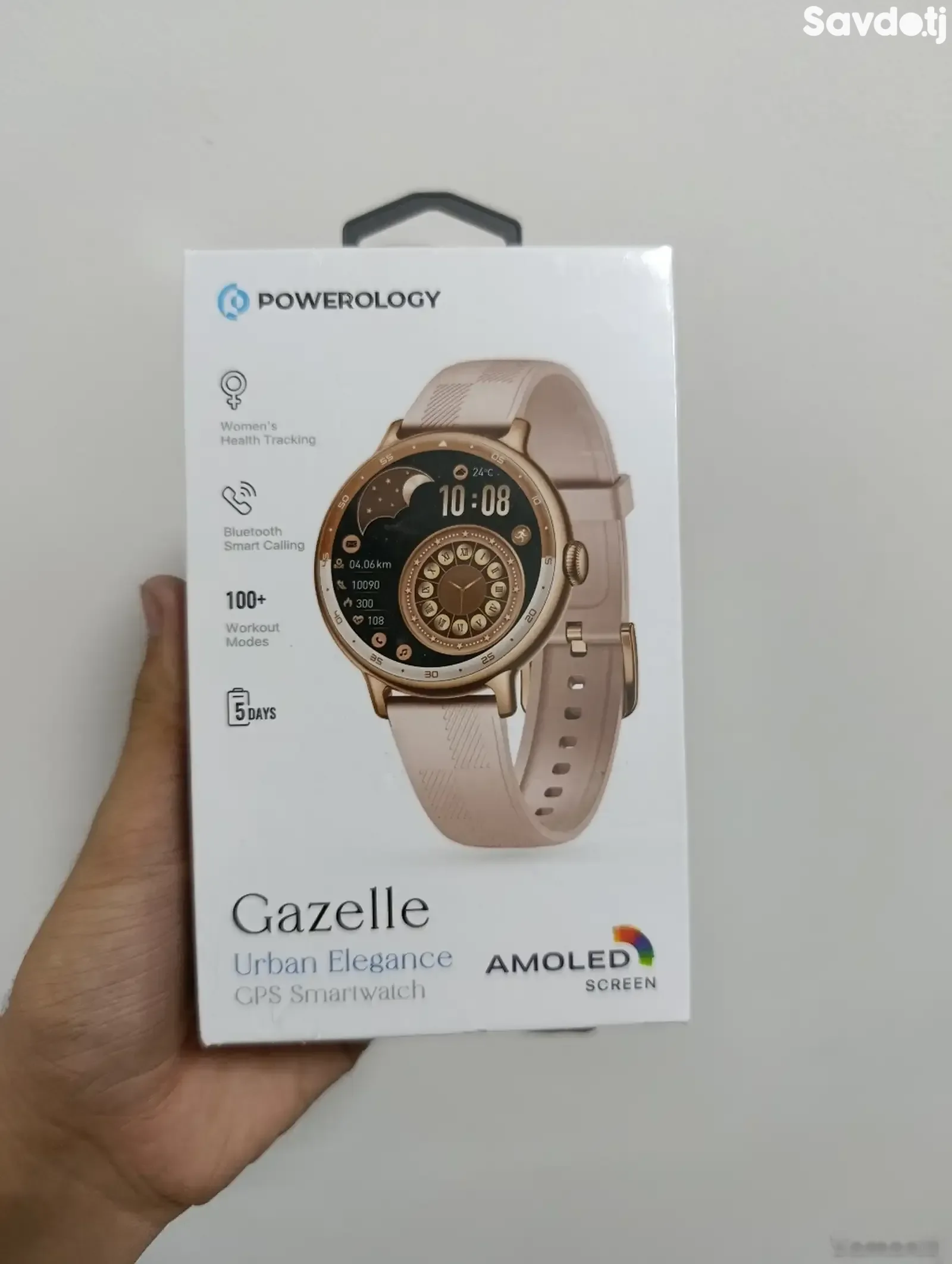 Умные часы Powerology Gazelle Urban Elegance GPS SmartWatch розовый