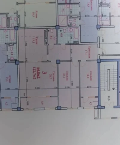 3-комн. квартира, 18 этаж, 123 м², Исмоили Сомони ру ба руи Цум