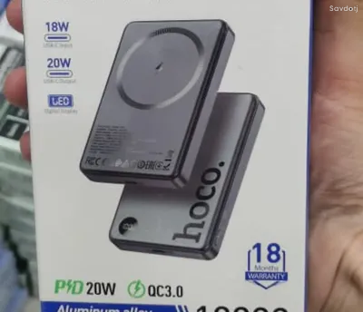 Портативный аккумулятор Q34 Clever PD20W 10000mAh с беспроводной зарядкой