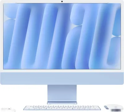 Моноблок Apple iMac 24, M4, 16ГБ, 512ГБ SSD, 4.5K Retina, Blue, Touch ID, MWV33B