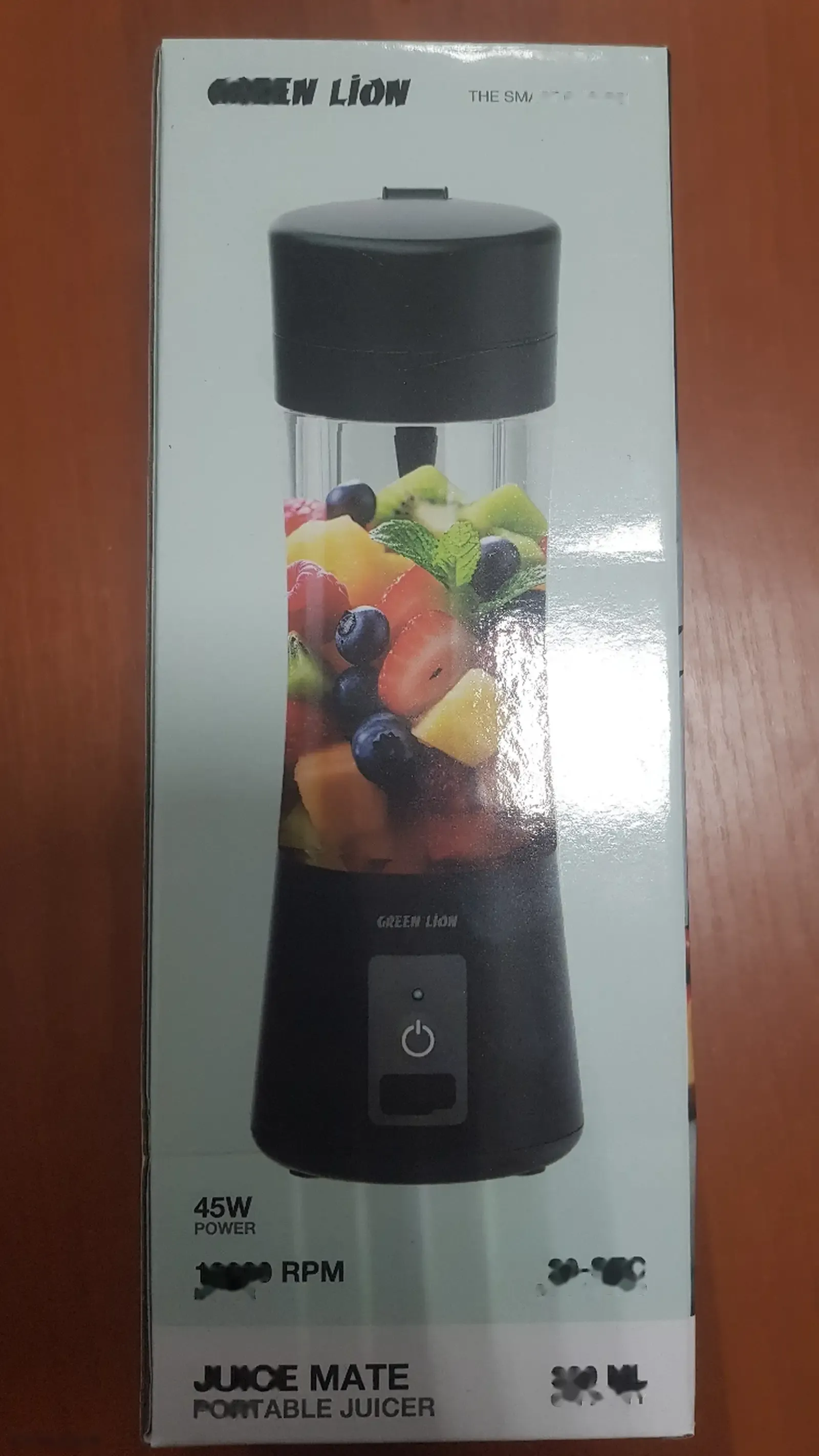 Портативный мини блендер Green Lion Juice Mate 380 мл черный