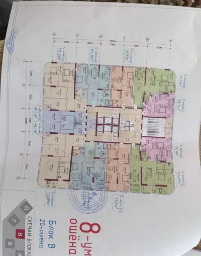 3-комн. квартира, 8 этаж, 123 м², 82 Товерс, Блок В