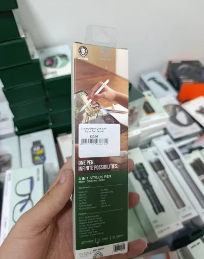 Стилус Green Lion 3 in 1 Stylus Pen, белый