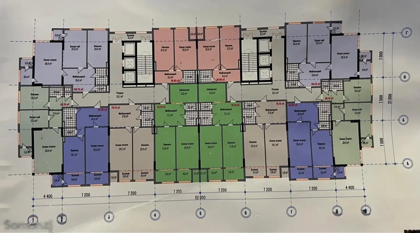 3-комн. квартира, 8 этаж, 80 м², 112 мкр