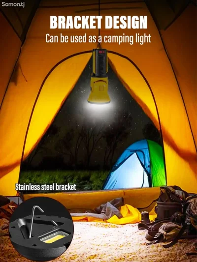Светодиодный прожектор USB Work Light со складным штативом с регулировкой — миниатюра 7