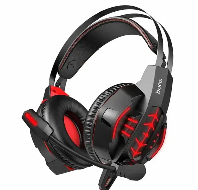 Проводные игровые наушники Hoco W102 красно-черные