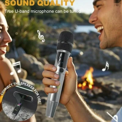 Микрофон для караоке ZQS-1M501 18650 Lithium 3.7V — миниатюра 3