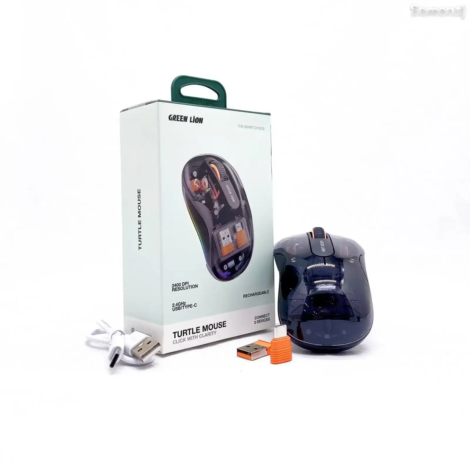 Мышь Green Lion Wireless Turtle Mouse 2400DPI черный