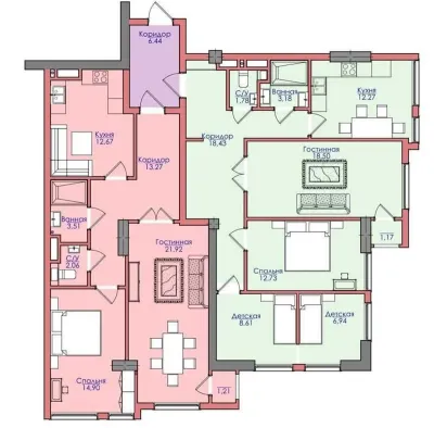 2-комн. квартира, 16 этаж, 66 м², Воданасос