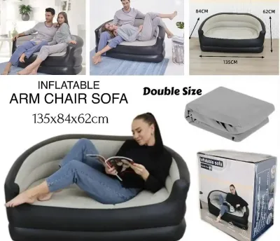 Кресло двухместное надувное с ручным насосом inflatable sofa