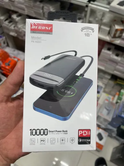 Портативный внешний аккумулятор REGRSI RE-PB-N001, 10.000 mAh