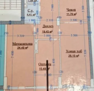 3-комн. квартира, 17 этаж, 126 м², н.Исмоили Сомони,Гранд Шох-Палас,улица Бухоро