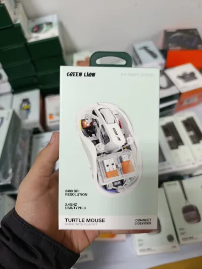 Мышь Green Lion Wireless Turtle Mouse 2400DPI, белый
