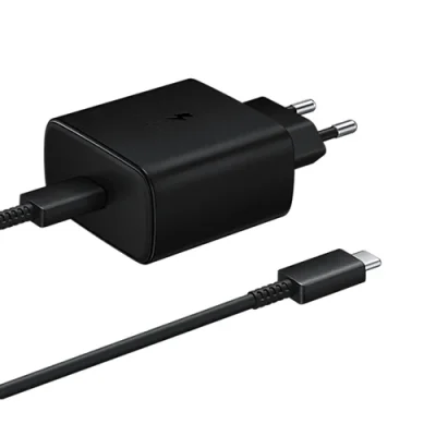 Зарядное устройство Samsung 45W PD USB-C Travel Adapter с кабелем USB Type-C to Type-C длиной 1,8 м (2-pin) оригинал