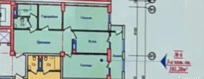 3-комн. квартира, 9 этаж, 126 м², Сомони