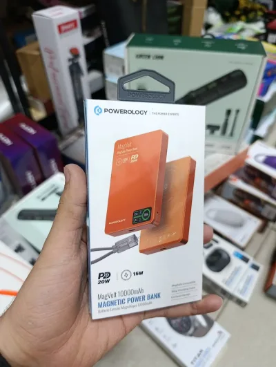Внешний аккумулятор Powerology MagVolt 10000mAh Magnetic Power Bank, оранжевый