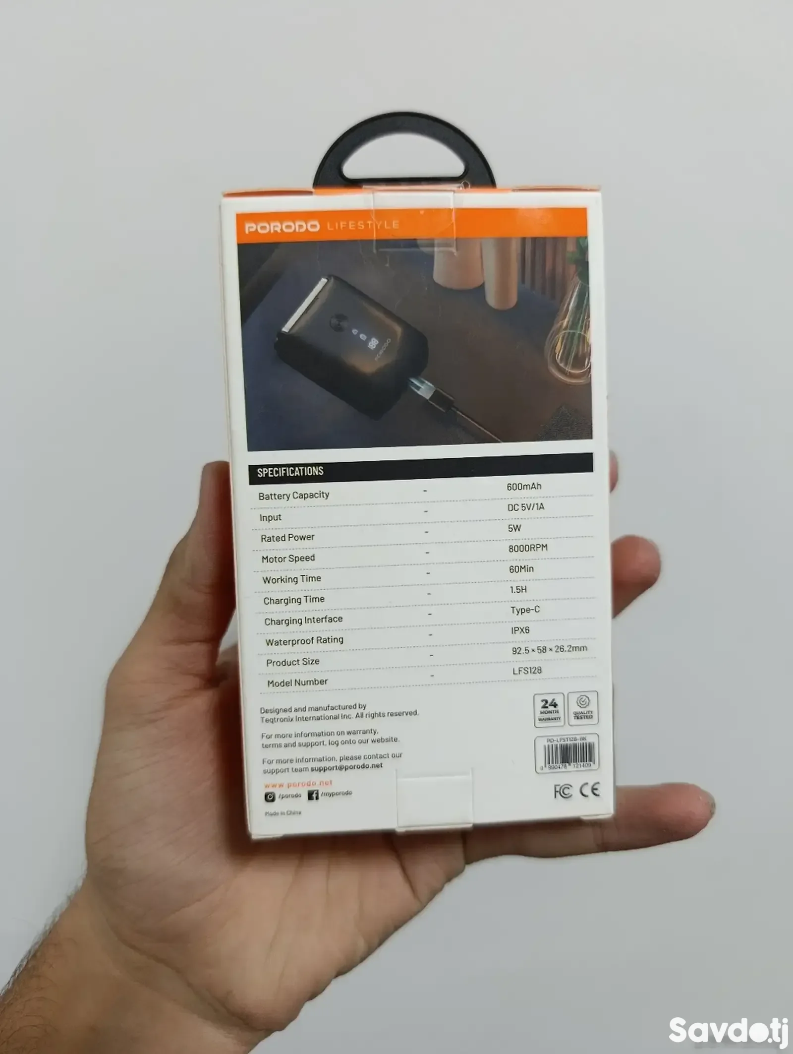 Электробритва Porodo Lifestyle IPX7 Portable Travel Shaver 600mAh