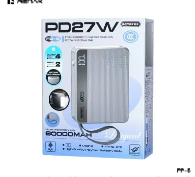 Внешний аккумулятор REMAX FP-5 60000 мАч PD27W со светодиодной подсветкой
