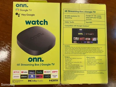 Запечатанный ONN Android телевизор сноса потокового коробка W дистанционны — миниатюра 5