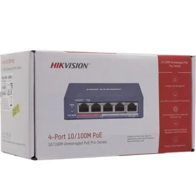 PoE Хаб Hikvision 5port