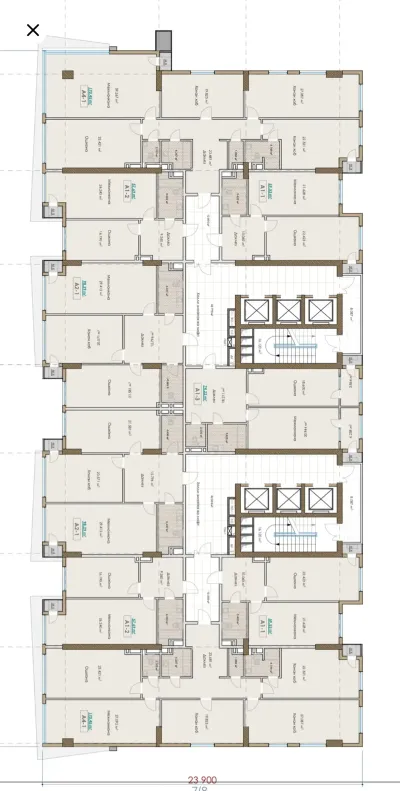 2-комн. квартира, 15 этаж, 61 м², Мост Аэропорт на против '' Магазин Ок ''