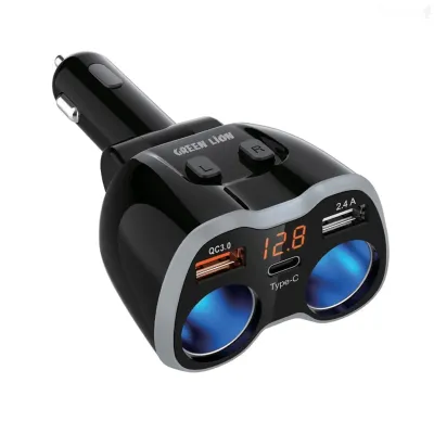 Переходник Адаптер для зарядки в автомобиле Green Lion Multi-Port Car Charger Ad