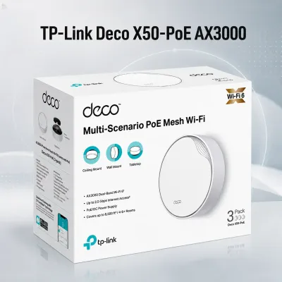 Роутер TP-Link Deco X50-PoE AX3000 Mesh Wi-Fi 6 System 3-Pack