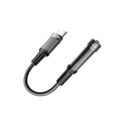 Переходник Green Lion Earphone Adapter USB-C to 3.5 Aux 12CM черный