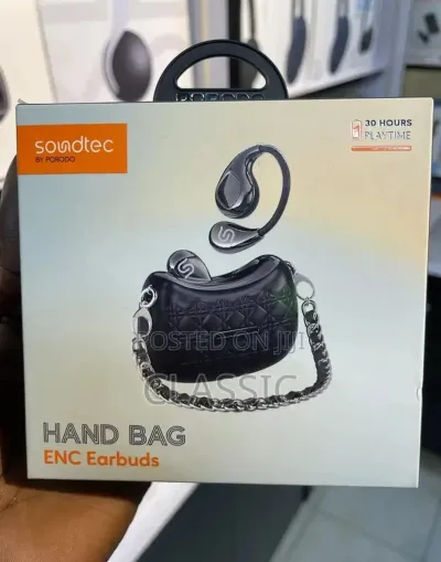 Беспроводные наушники Porodo Soundtec Hand Bag ENC Farbuds черный