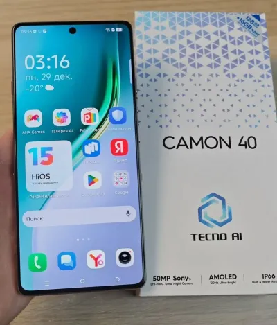 Tecno Camon 40 16/128Gb black — миниатюра 4