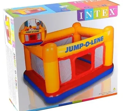 Игровой центр-батут Intex 48260NP Playhouse Jump-O-Lene Для детей