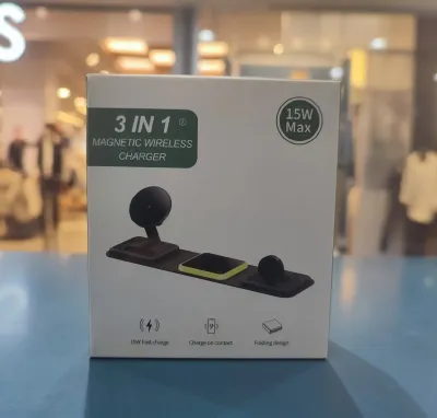 Беспроводная зарядка для телефона iphone 3 IN 1 Magnetic Wireless charger