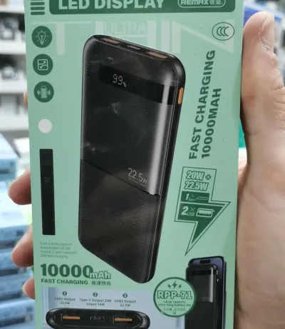 Внешний аккумулятор Remax RPP-71, 10000mAh, черный