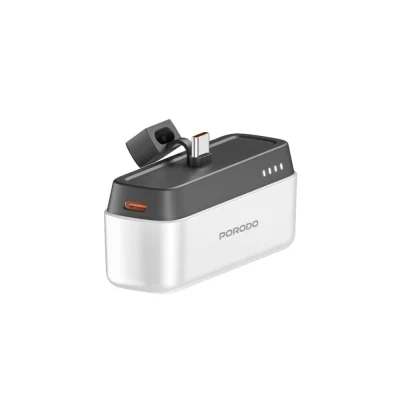 Повербанк Porodo 5000mAh Power Bank with Type-C Connector белый