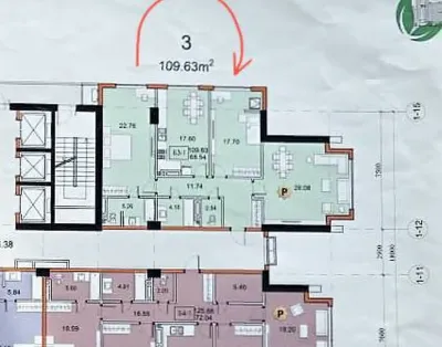 3-комн. квартира, 4 этаж, 109 м², Сомони