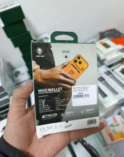 Картхолдер с подставкой Green Lion Mag Wallet Kickstand Magsafe Card Holder