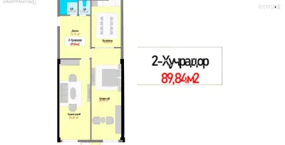 2-комн. квартира, 12 этаж, 89 м², 102 мкр