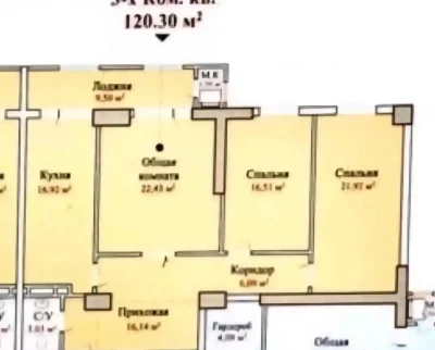 3-комн. квартира, 15 этаж, 120 м², Шохмансур