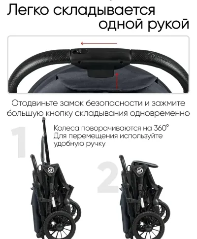 Прогулочная коляска всесезонная маневренная Teknum