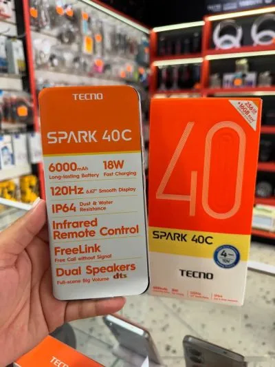Tecno Spark 40C 8/128gb Black 6000Мач